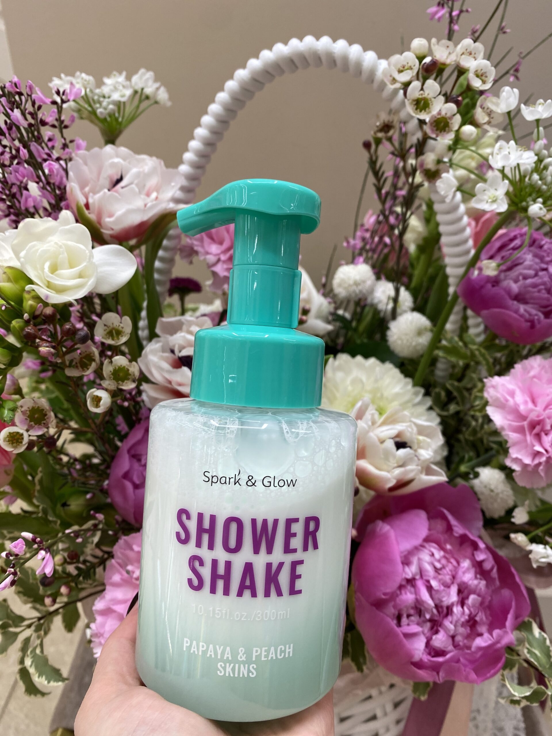 Spark&Glow Гель-шейк для душа с ароматом папайи и персика - Shower shake papaya&peach skins, 300мл