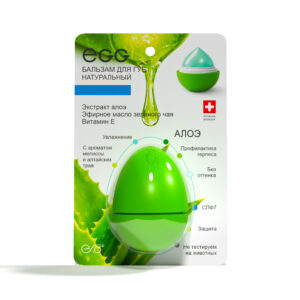 EXO Бальзам для губ увлажняющий Natural EGG с ароматом "АЛОЭ", 12гр